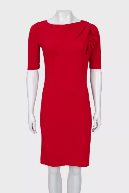 Red dress decorated with frills