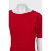 Red dress decorated with frills