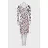 Fitted silk dress with tag