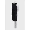 Wool dress with belt