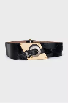 Vintage patent leather belt