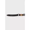 Brown belt with gold logo
