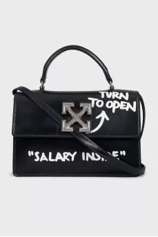 Leather bag with twist closure