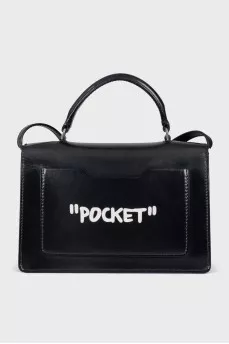 Leather bag with twist closure