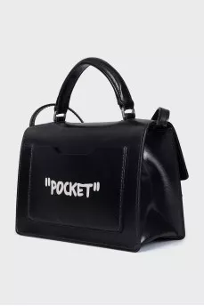 Leather bag with twist closure