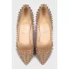 Leather shoes with spikes