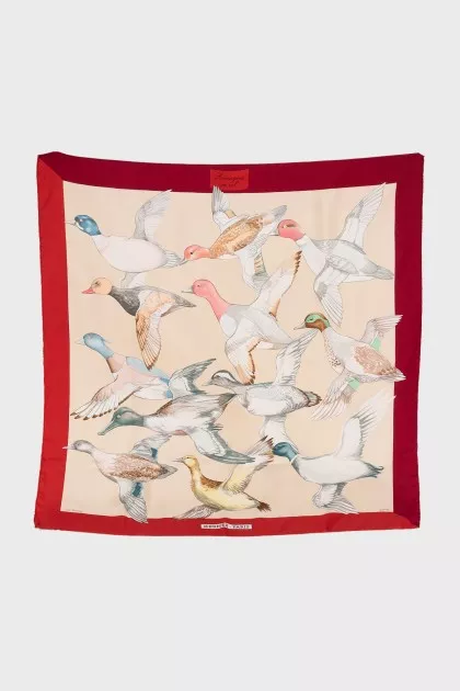 Silk scarf Sauvagine en Vol