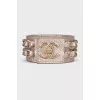 Gold bracelet decorated with chains