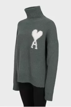 Knitted green sweater with tag