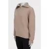 Beige Slim Fit Sweater