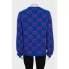 Wool jumper with signature print