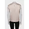 Straight cut silk T-shirt