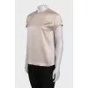 Straight cut silk T-shirt