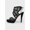 High sandals with a net
