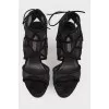 High sandals with a net