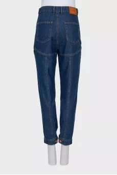 Blue jeans with buttons