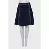 Blue skirt with decorative stitching