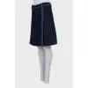 Blue skirt with decorative stitching