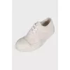 Textile sneakers with rubber toe