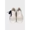 Textile sneakers with rubber toe