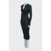 Green Ribbed Bodycon Dress