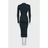 Green Ribbed Bodycon Dress