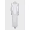 Fitted dress with raw edges