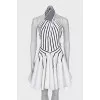 Fitted dress in striped print