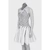 Fitted dress in striped print