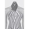 Fitted dress in striped print
