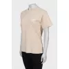 Straight T-shirt with brand logo