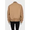 Brown wool bomber jacket