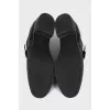 Leather loafers with metal decor