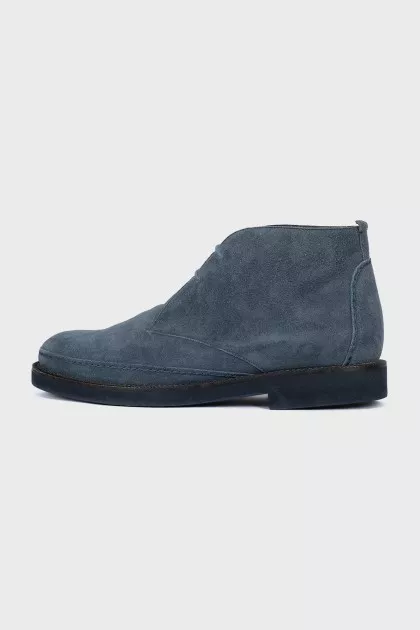 Blue suede boots