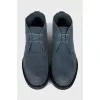 Blue suede boots