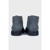 Blue suede boots