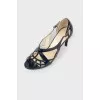 Varnish blue sandals