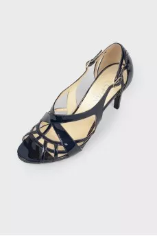 Varnish blue sandals