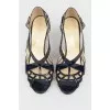 Varnish blue sandals