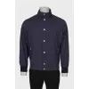 Men's blue straight cut jacket