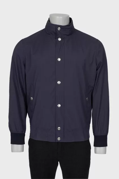 Men's blue straight cut jacket