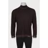Men's cashmere and silk turtleneck