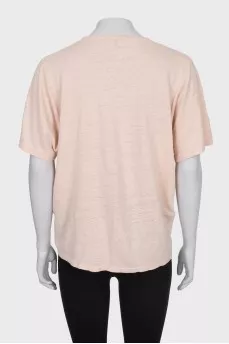 Beige loose fit t-shirt