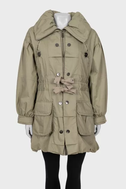 Parka with patch pockets