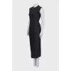 Sheath dress with raw edges