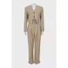 Wool suit with trousers in beige 