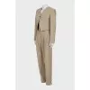 Wool suit with trousers in beige 