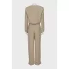 Wool suit with trousers in beige 