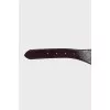 Patent leather belt with silver buckle