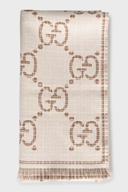 Scarf with lurex threads with tag